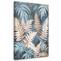 LEINWANDBILD, Farnblätter Natur Pflanzen - Grün, Textil (40/60cm) - Feeby