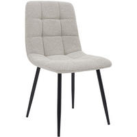 ESSZIMMERSTUHL Stoff Creme - Creme/Schwarz, Textil/Metall (45/84/55cm) - CLP