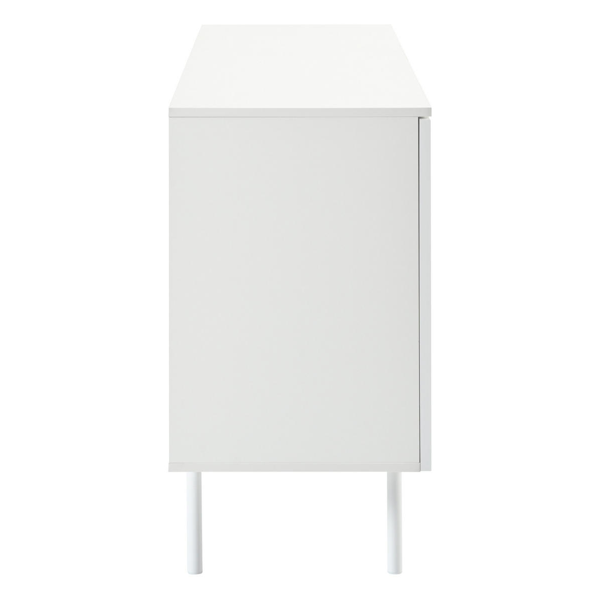 SIDEBOARD 140/42/80 cm Weiß aus MDF mit verstellbaren Einlegeböden - Weiß, Holzwerkstoff (42/80/140cm) - OKMYHOME