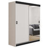 SCHIEBETÜRENSCHRANK RETRO 1 138 - Weiß 138x205x59cm - Weiß, Holzwerkstoff (138/205/59cm) - Kier Furniture