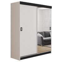 SCHIEBETÜRENSCHRANK RETRO 1 138 - Weiß 138x205x59cm - Weiß, Holzwerkstoff (138/205/59cm) - Kier Furniture