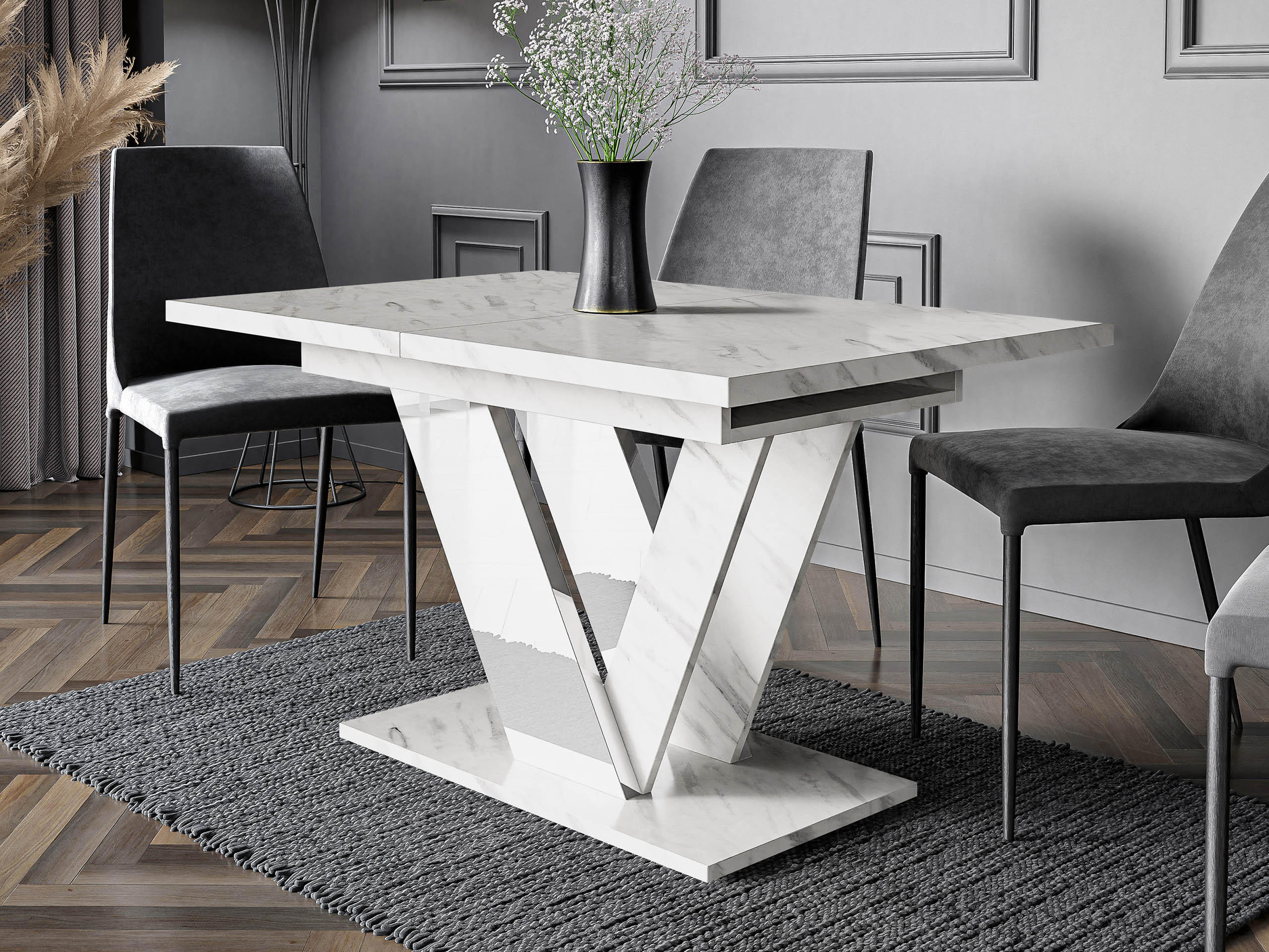 ESSTISCH ausziehbar Dubai - Weiß, Holzwerkstoff (80/120/76cm) - MIRJAN24