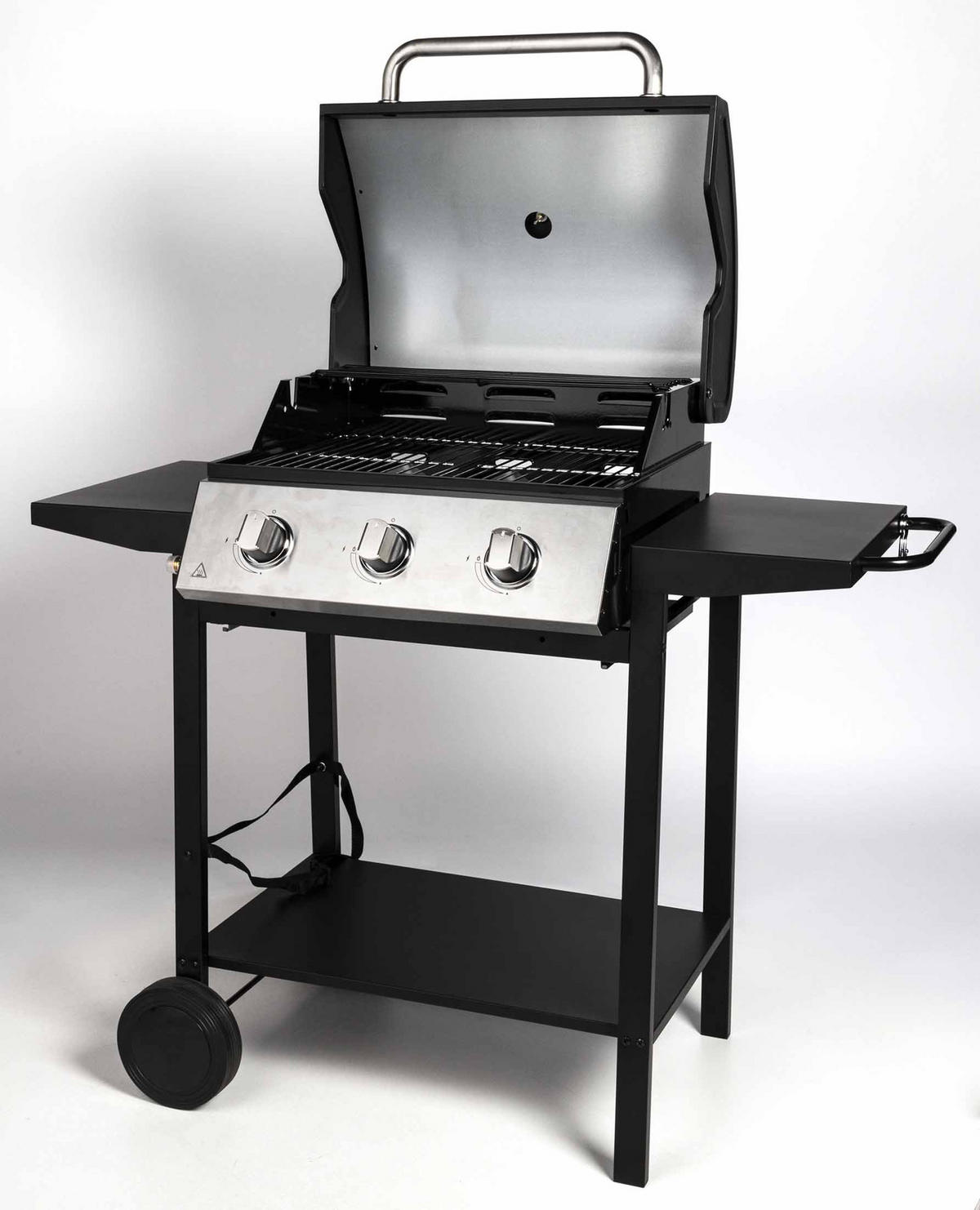 GASGRILL mit 3 Brennern HARLEM - Schwarz, Metall (115.5cm) - Somagic