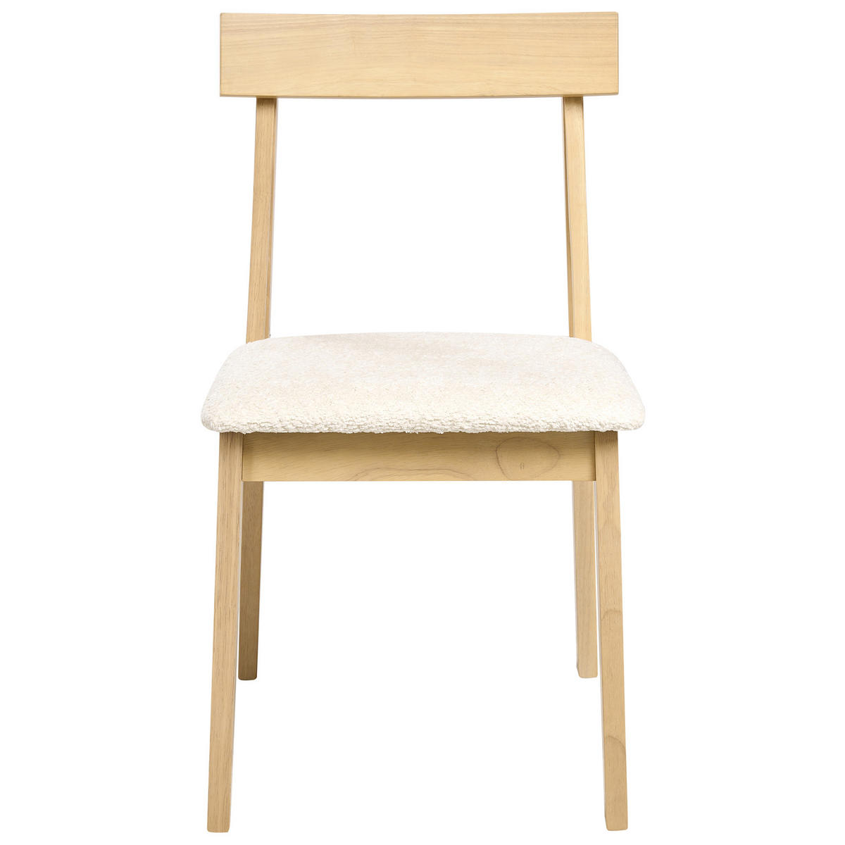 ESSZIMMERSTUHL 2er-Set Hellbraun Isle - Hellbraun/Beige, Holz (45/82/55cm) - Beliani