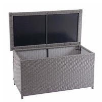 KISSENBOX aus Poly-Rattan HxBxT 51x115x59cm Basic grau 250L - Grau, Kunststoff (115/51/59cm) - PROREGAL