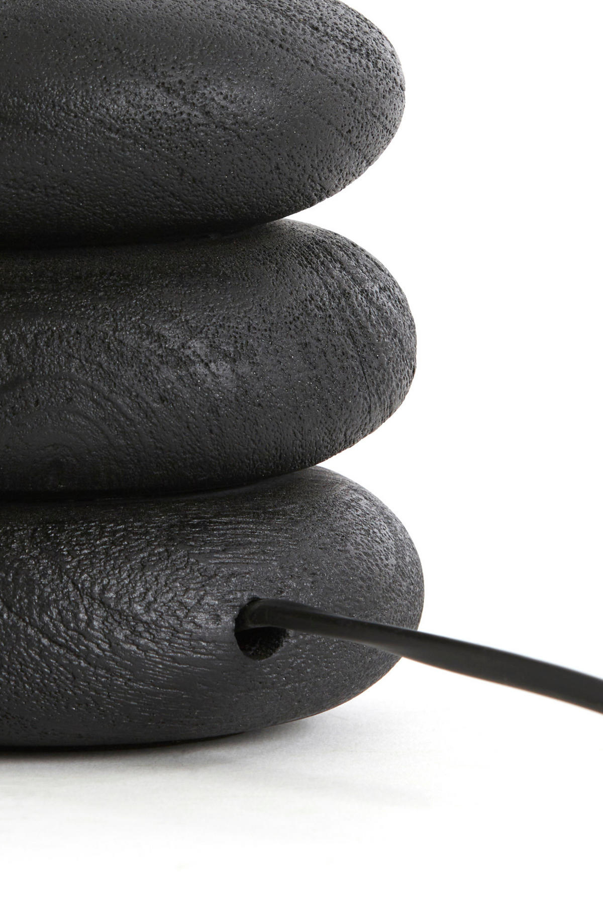 LAMPENFUSS Budongo Schwarz Ø12/21 cm - Schwarz, Holz (12/12/21cm) - Light & Living