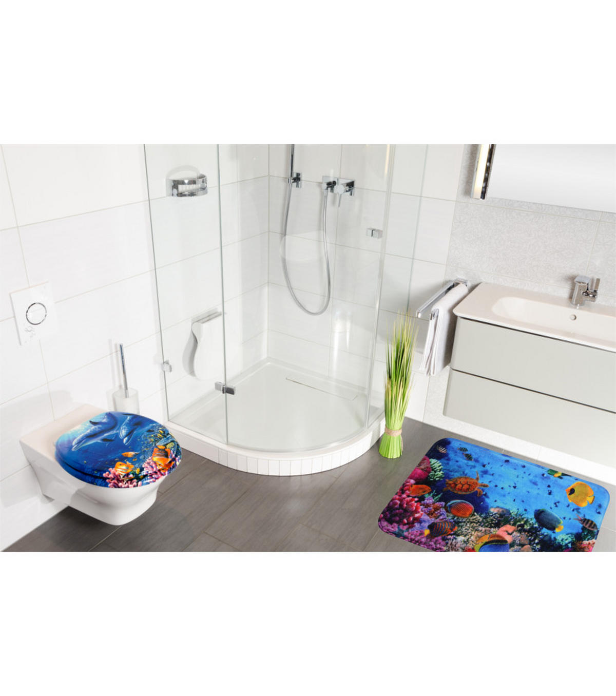 BADTEPPICH Ocean 50 x 80 cm - Blau, Textil (50/80cm) - Sanilo