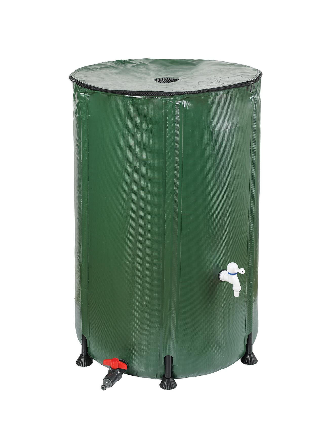 REGENTONNE Olaf 750L Faltbar Grün 98x100x100cm - Grün, Kunststoff (100/98/100cm) - DELUKE