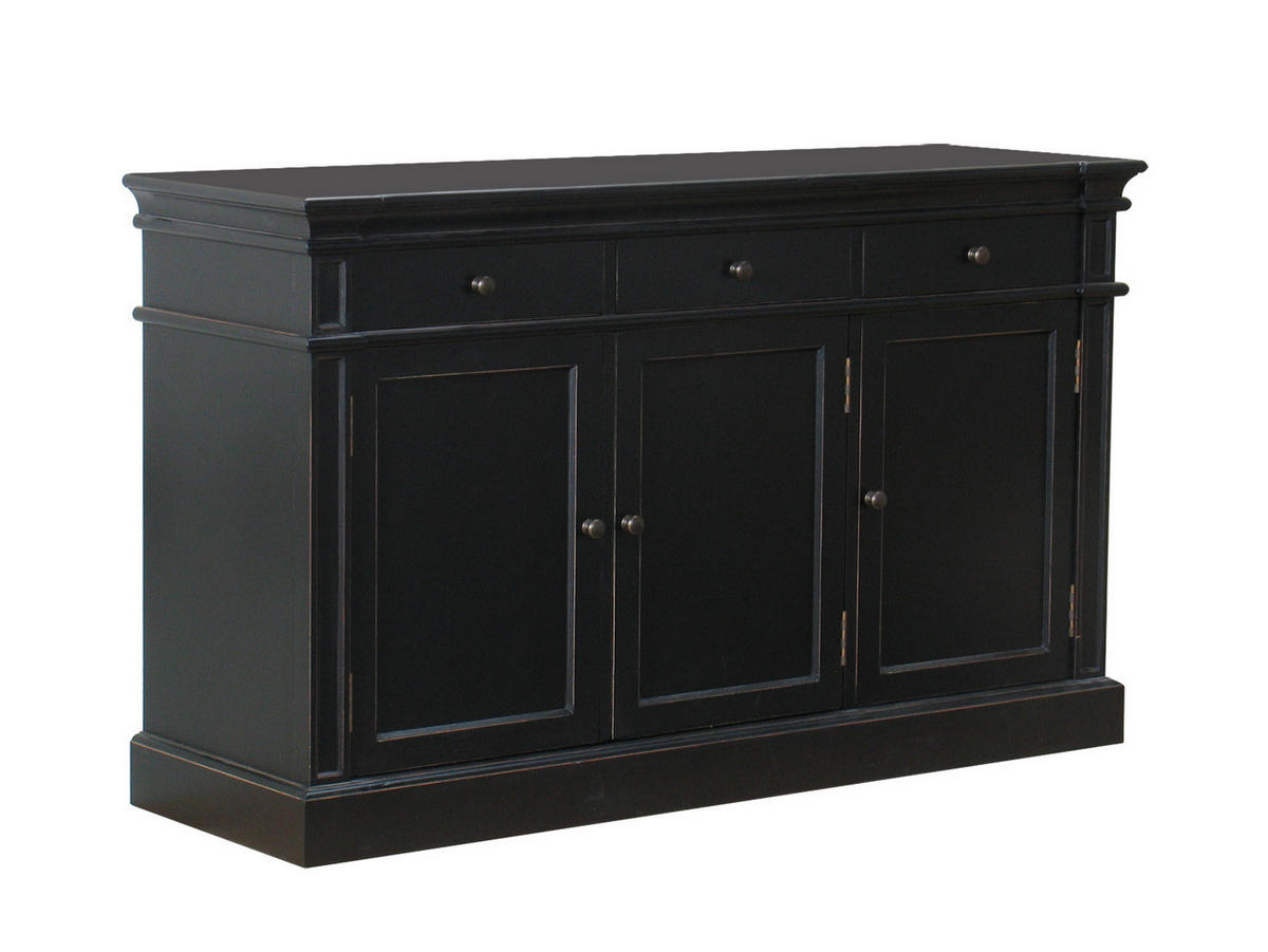 SIDEBOARD antik schwarz - Schwarz, Holzwerkstoff (142/86/45cm) - ebuy24
