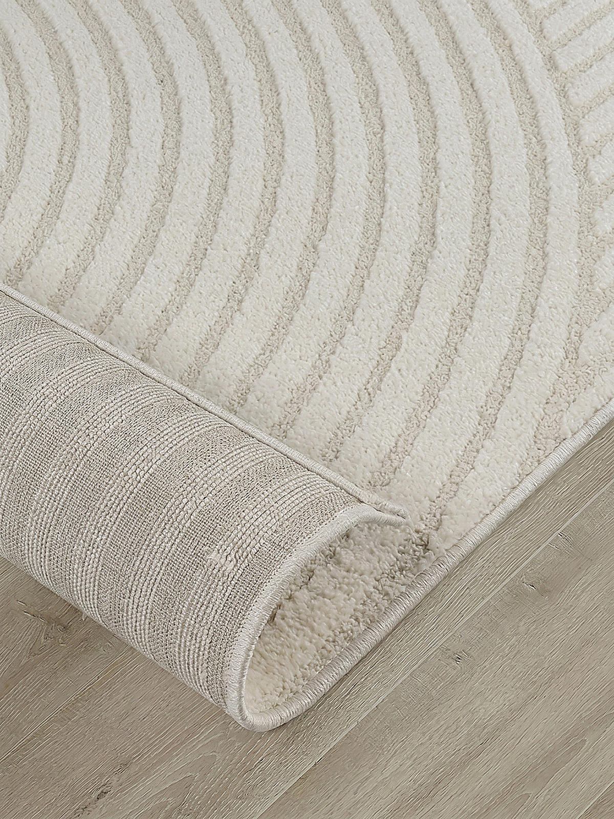 TEPPICHLÄUFER Geometrisch CETINA Polypropylen Creme 80 x 300 cm - Beige, Textil (80/300cm) - KADIMA DESIGN