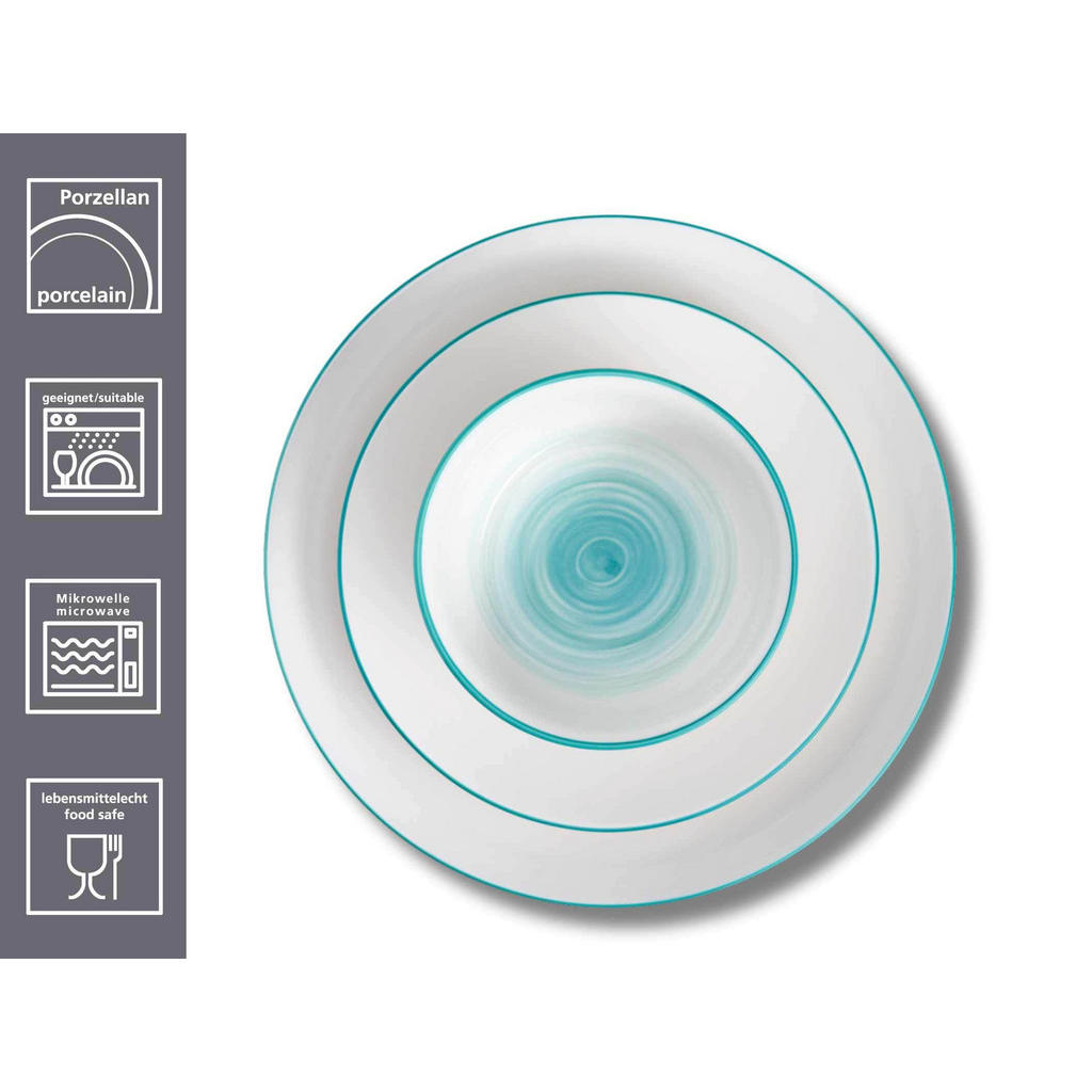 Thumbnail - Ritzenhoff Breker Kombi, Türkis, Keramik, 1x1x1 cm, Essen & Trinken, Geschirr, Geschirr-Sets, Kombiservice