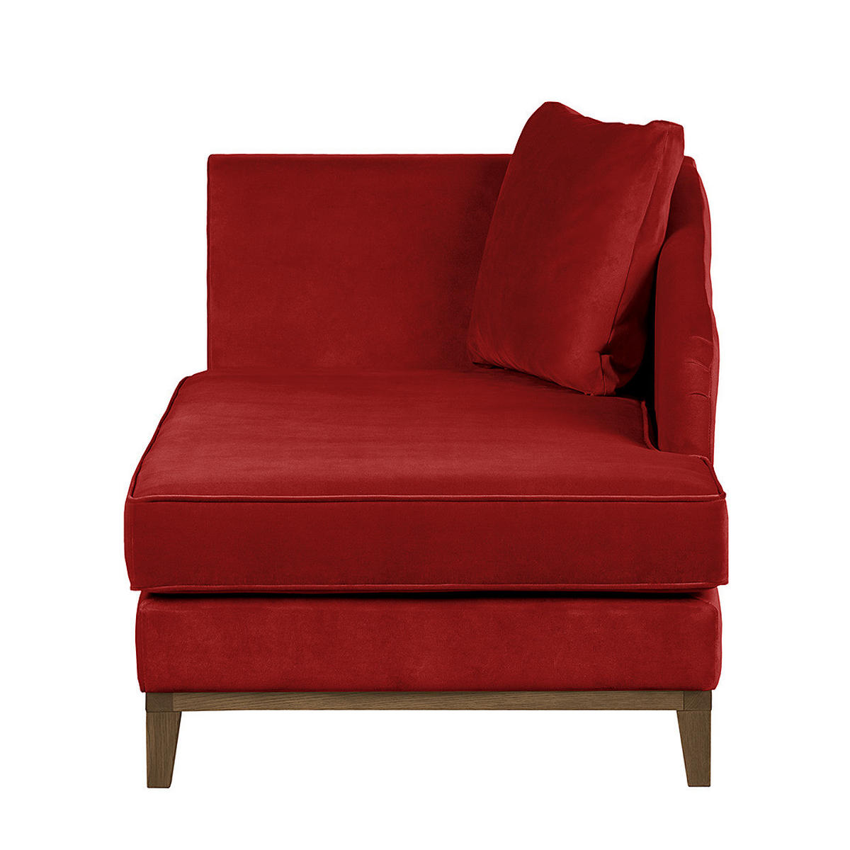 RECAMIERE - Rot, Holz/Textil (165/77/82cm) - home24