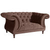 CHESTERFIELD Sessel Kaylin Samtvelours braun - Braun, Kunststoff (100/80/167cm) - 58aufmkessel