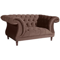 CHESTERFIELD Sessel Kaylin Samtvelours braun - Braun, Kunststoff (100/80/167cm) - 58aufmkessel
