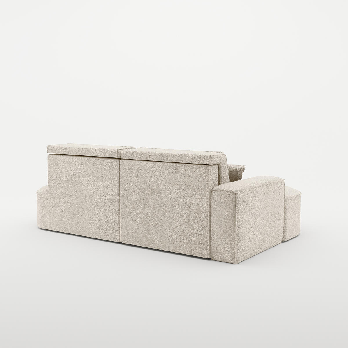 ECKSOFA Modena Pro - Komfort Und Stil stoff Arena Ecru Links - Ecru, Holz (278/179cm) - Kaiser Möbel