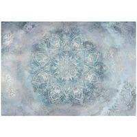 FOTOTAPETE Mandala Beton Blau 400x280 cm - Multicolor, Papier (400/280cm) - Wallarena