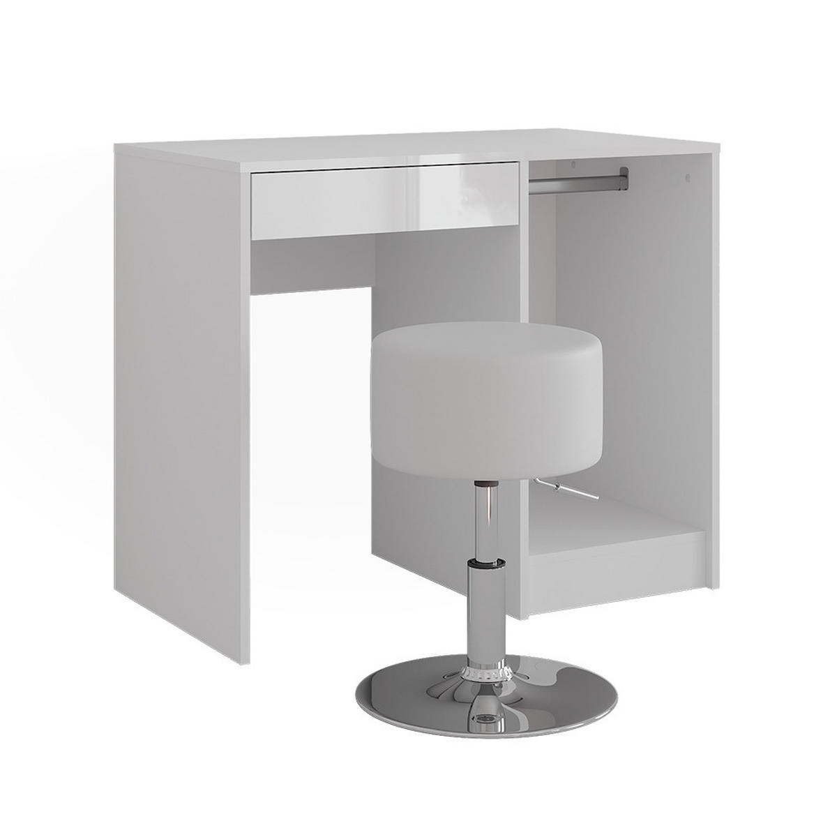 TOALETNÍ STOLEK Sherry Bílá/bílý vysoký lesk - vysoce lesklá bílá, kompozitní dřevo (89.8/76/50.1cm) - Vicco