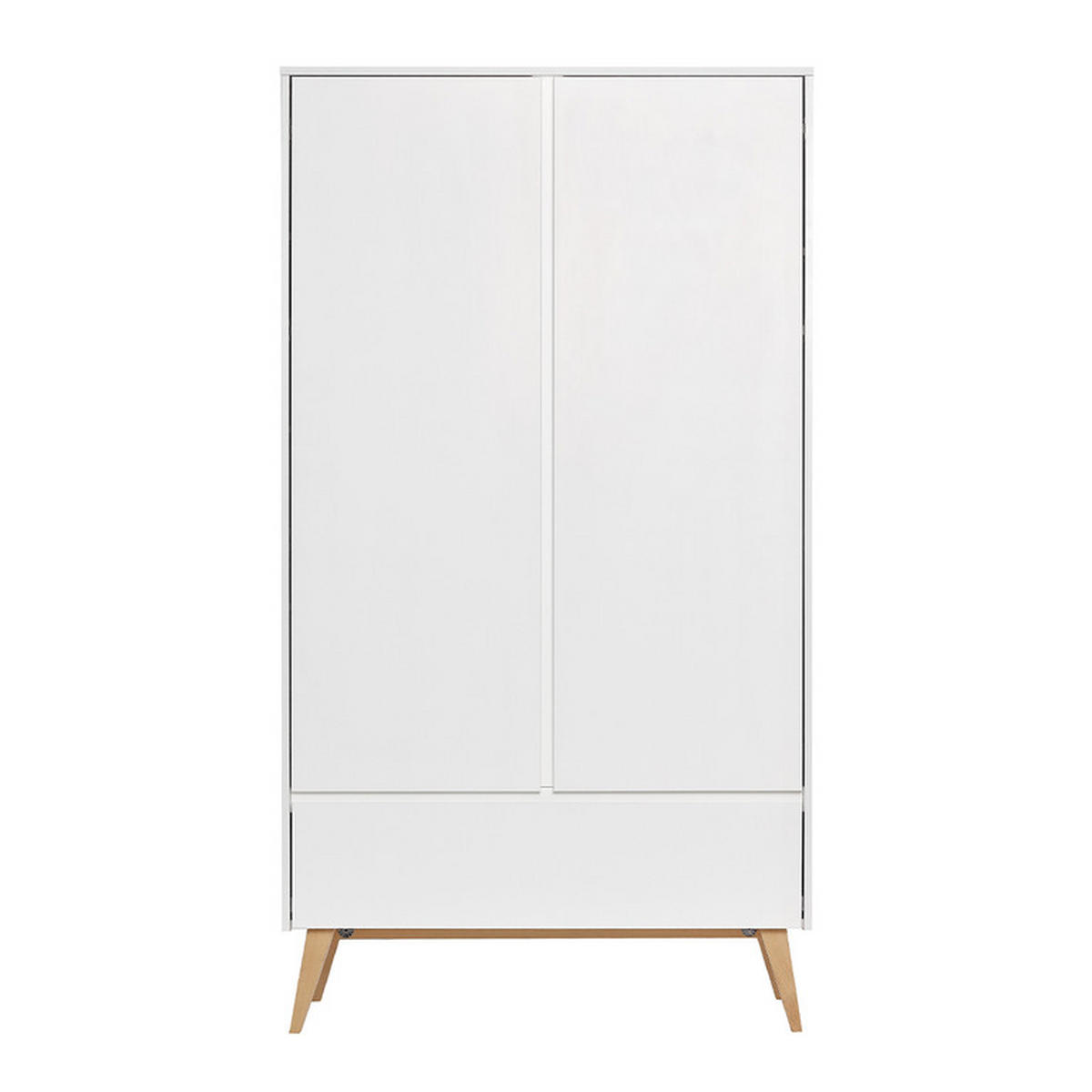 SKŘÍŇ 2DVEŘOVÁ Bílá a dřevo - bílá, kompozitní dřevo (100/200/52cm) - Petits-meubles