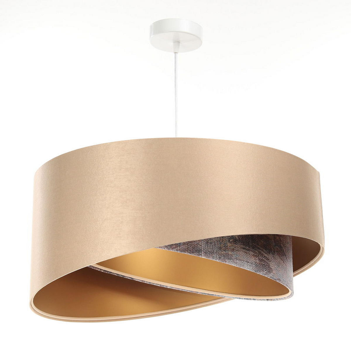 HÄNGELEUCHTE Gold 50/23 cm - Goldfarben, Kunststoff (50/1.3/23cm) - ONZENO