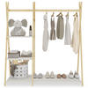 KINDERGARDEROBE LOTTE - Naturfarben/Weiß, Holz (108/115/47cm) - IDIMEX