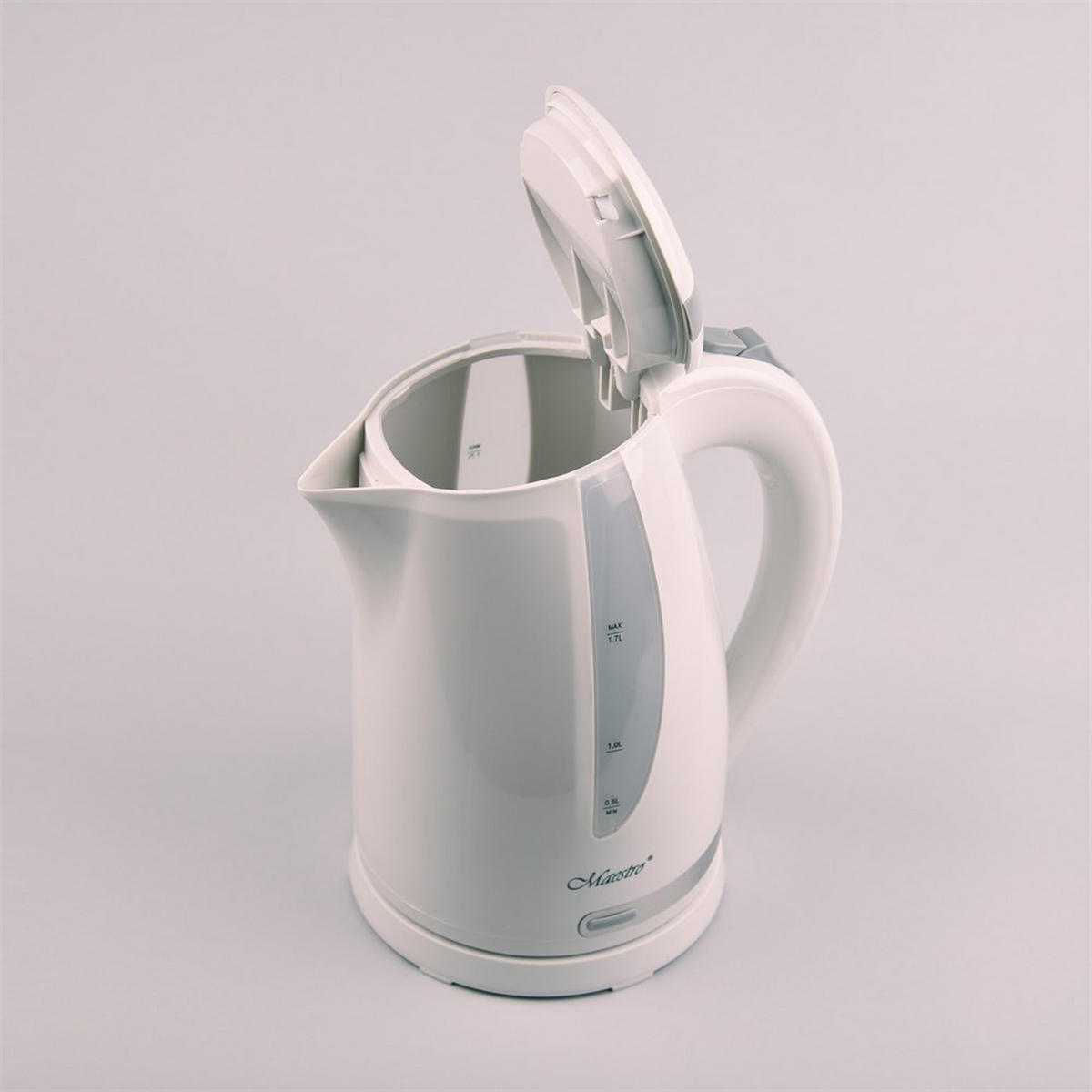 WASSERKOCHER ELEKTRISCH Weiß 21/16.5/22.5 cm MR032GREY - Weiß, Kunststoff (16.5/22.5/21cm) - Maestro 