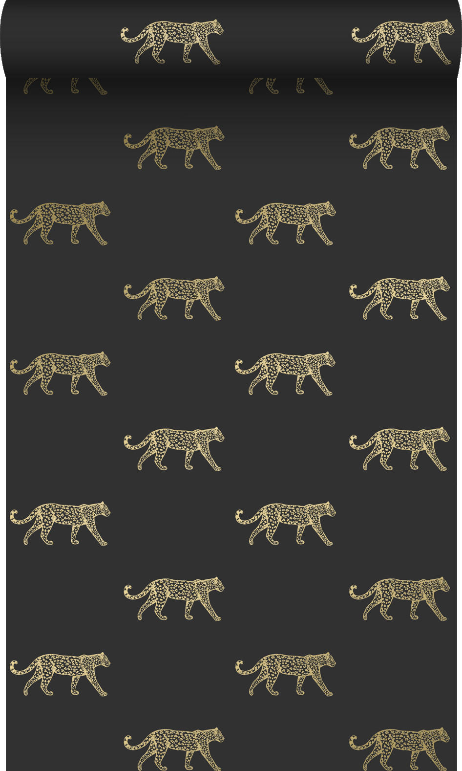 TAPETE Panter 53 cm x 10.05 m - Schwarz, Papier (53/1000cm) - Origin Wallcoverings