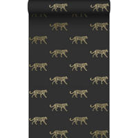 TAPETE Panter 53 cm x 10.05 m - Schwarz, Papier (53/1000cm) - Origin Wallcoverings