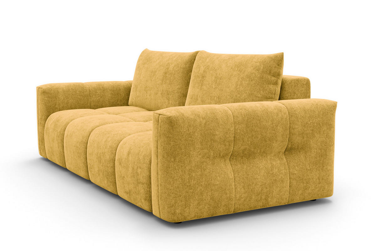 SOFA VERONA 3-Sitzer, Gelb - Gelb/Schwarz, Holz/Textil (224/83/110cm) - Courtois Laville