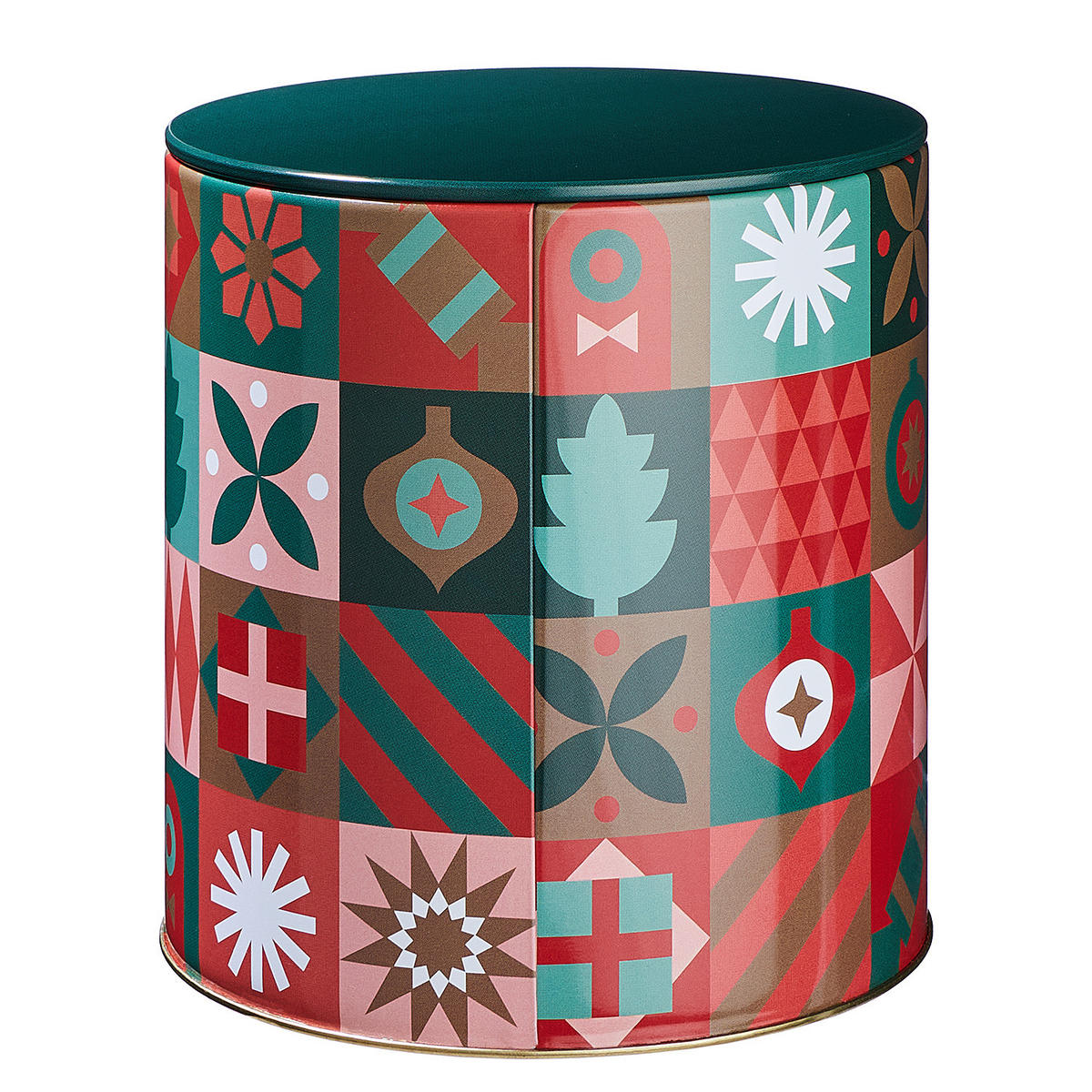 KEKSDOSE Cookie Jar Allover - Dunkelrot, Metall (14/15/14cm) - Butlers