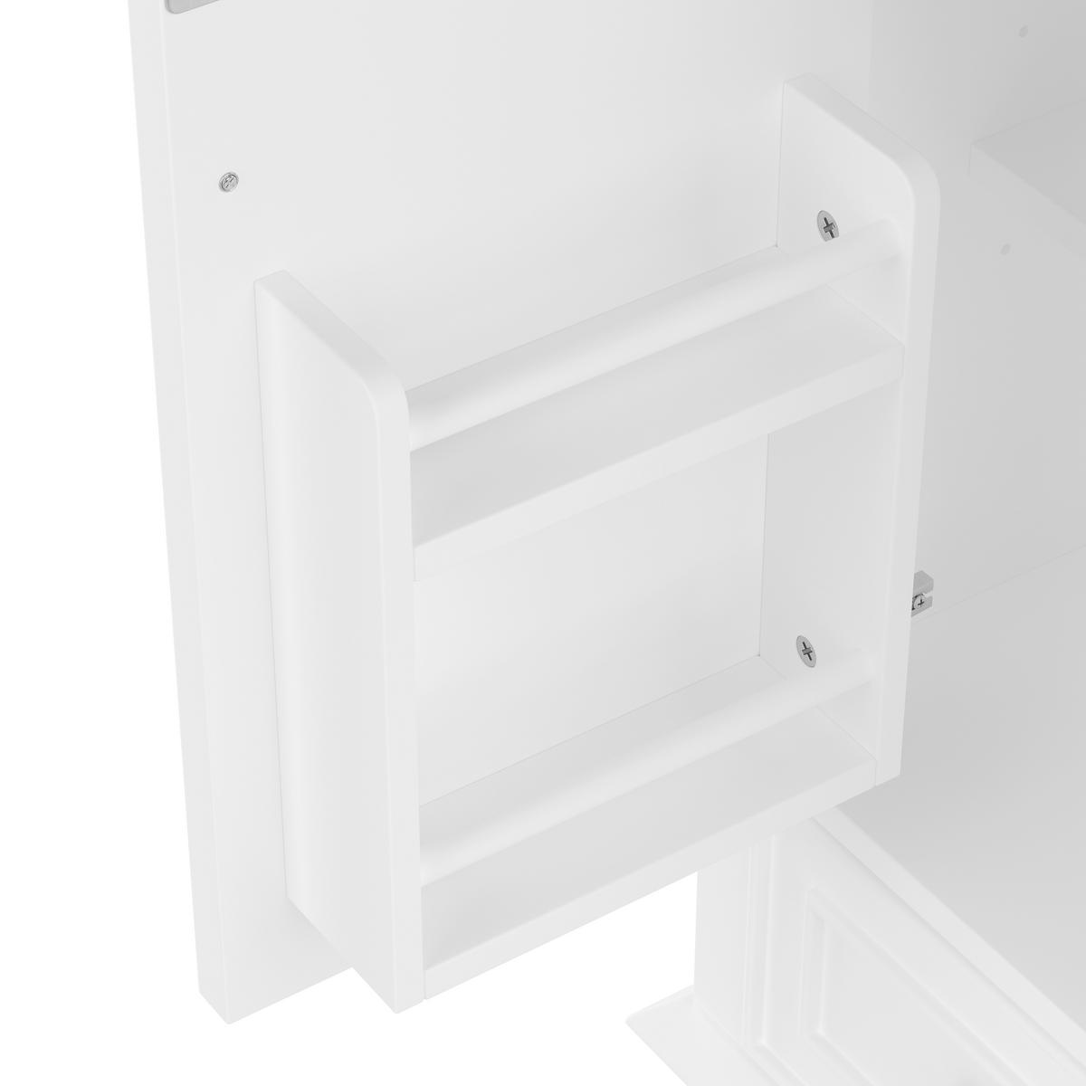 WASCHTISCHKOMBI 76x46x87cm in Weiß mit Massivholzbeinen & Keramikbecken - Weiß, Holzwerkstoff (76/87/46cm) - Modfu