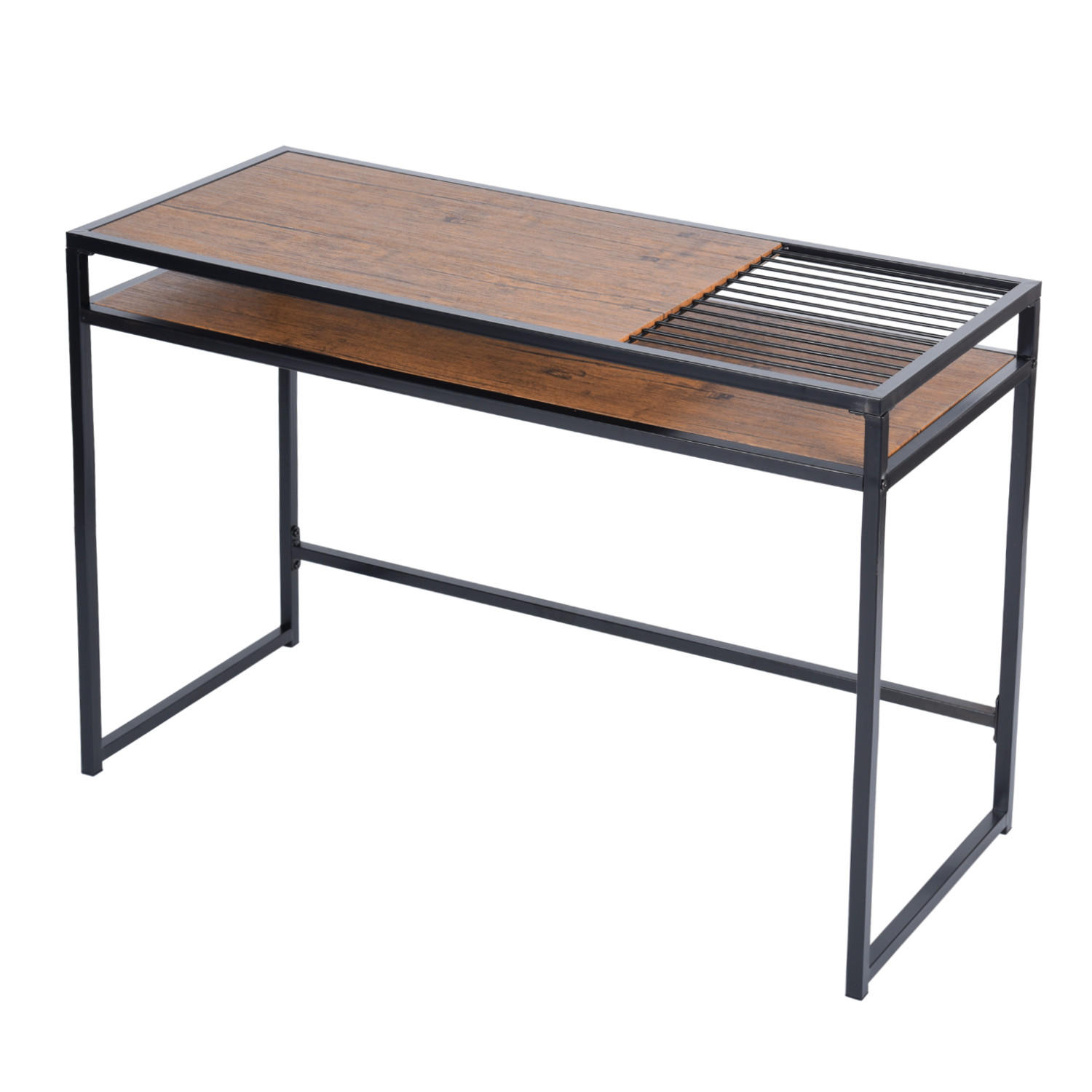 COMPUTERTISCH braun - Braun, Metall (110/47/74cm) - Urban Meuble