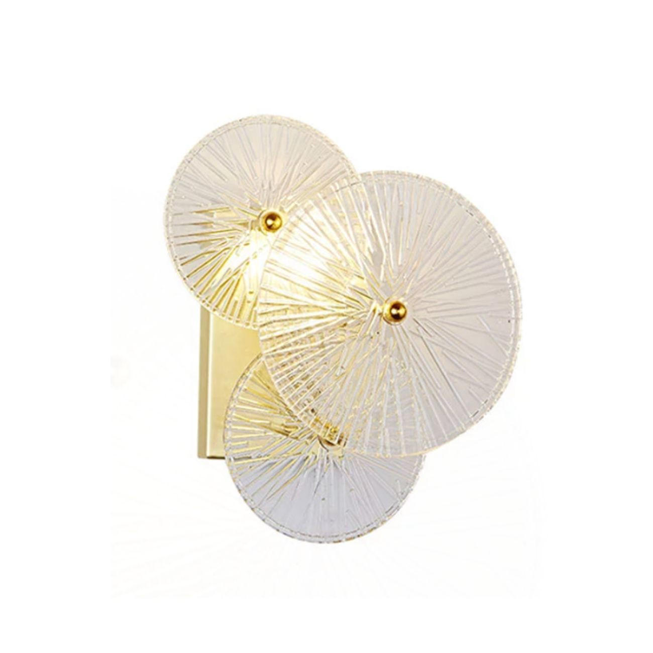 WANDLEUCHTE Emilia, Transparent und goldfarben, 30cm - Transparent, Glas (13/30/22.5cm) - KOSILUM
