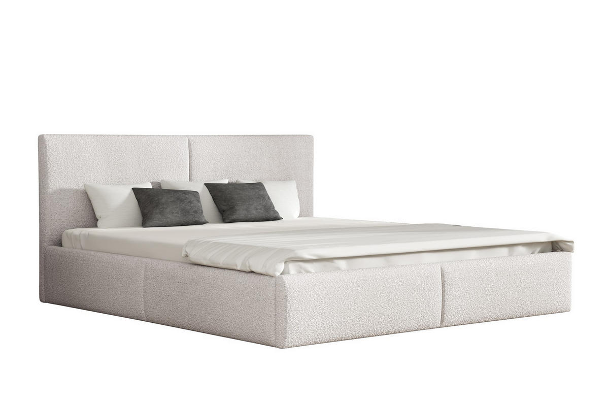 POLSTERBETT Bergen Freya Komplett - Weiß, Holzwerkstoff/Textil (120/200cm) - Fun Möbel