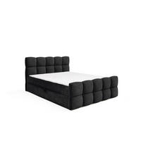 BOXBETT Satine Premium - Schwarz, Holzwerkstoff/Textil (180/200cm) - Fun Möbel