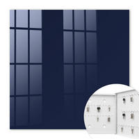 SCHLÜSSELBOX Weiß 30x30 cm – Türöffnung nach rechts - Dunkelmarineblau - Dunkelblau, Metall (30/30/5cm) - TULUP