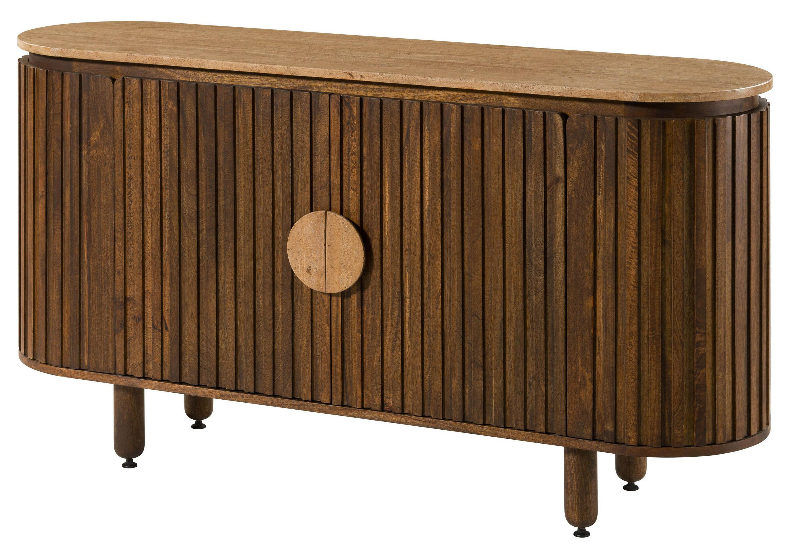 Massivmoebel24 Sideboard Braun 152x80x40 cm