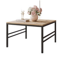 COUCHTISCH FORMA 70/70 cm Quadrat, Schwarz / Artisan-Eiche - Schwarz/Eiche Artisan, Metall (70/70/46cm) - Idohome