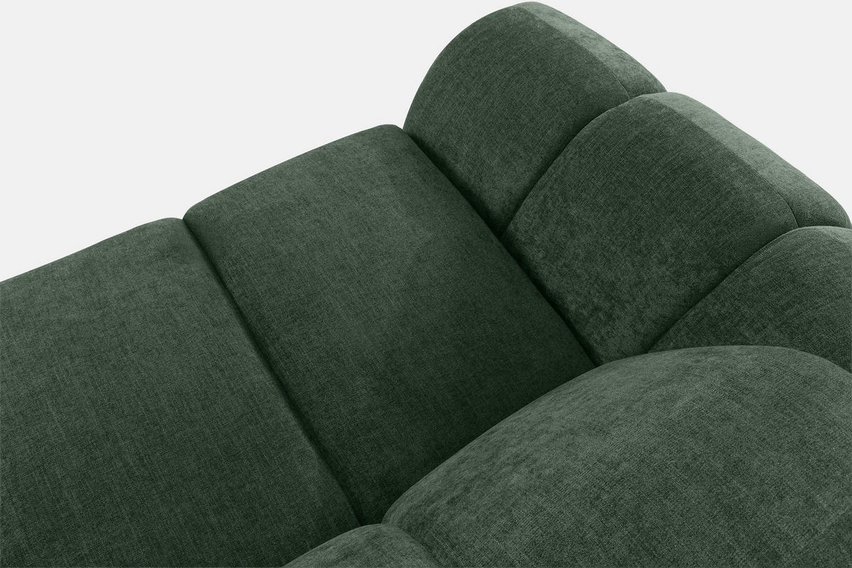2-SITZER SOFA FLAVA, Dunkelgrün - Dunkelgrün, Holz/Holzwerkstoff (200/76/100cm) - KONSIMO®