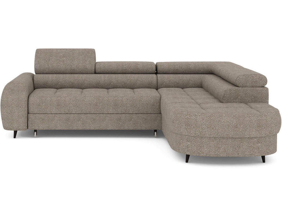 ECKSOFA Vesteria mit Schlaffunktion und Bettkasten – Modernes Design, verstellbare Kopfstützen und hoher Sitzkomfort - Braun, Kunststoff (279/72cm) - Wohnideebilder