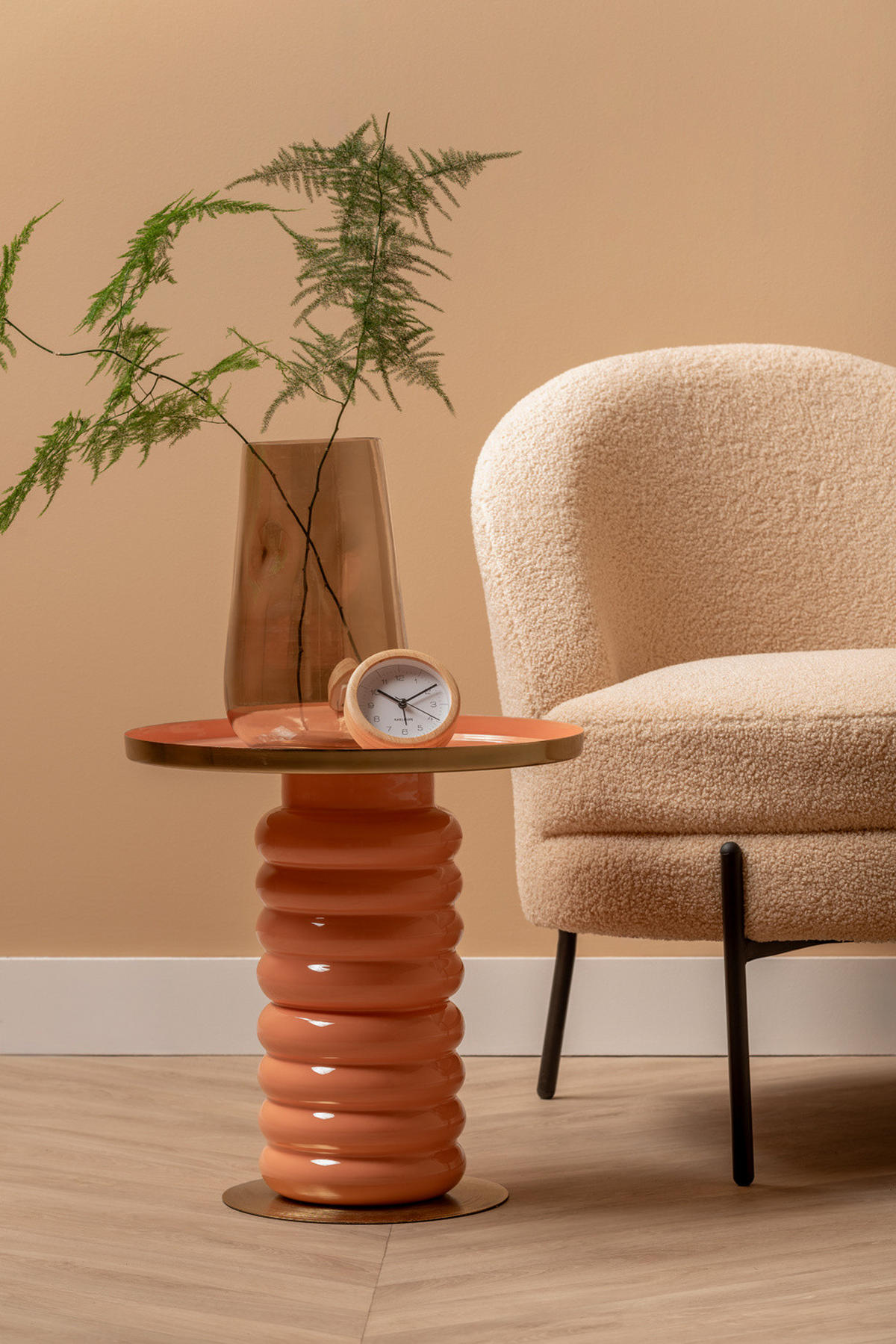 WECKER Bambusgehäuse Neat Ø 10 cm - Weiß, Naturmaterialien (10/10/4.3cm)