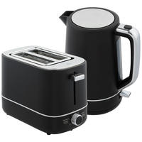 KOCHER-TOASTER-SET Stahl Kunststoff Schwarz - Schwarz, Kunststoff (16/24.3/21.2cm) - HOMCOM