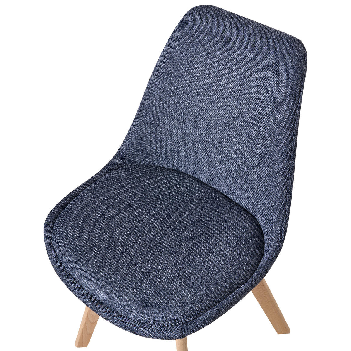 ESSZIMMERSTUHL 2er-Set Polsterbezug Grau Dakota - Grau, Holz/Textil (47/84/43cm) - Beliani