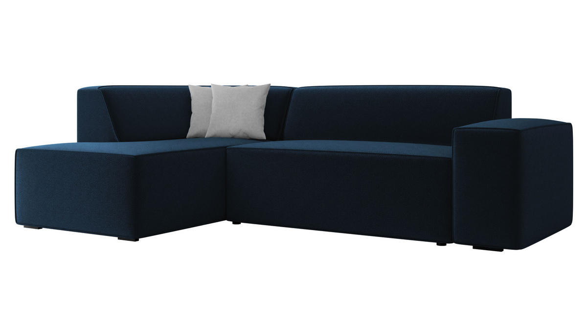 ECKSOFA Lordin, Seite: Links - Blau, Holz/Textil (267/205cm) - MIRJAN24