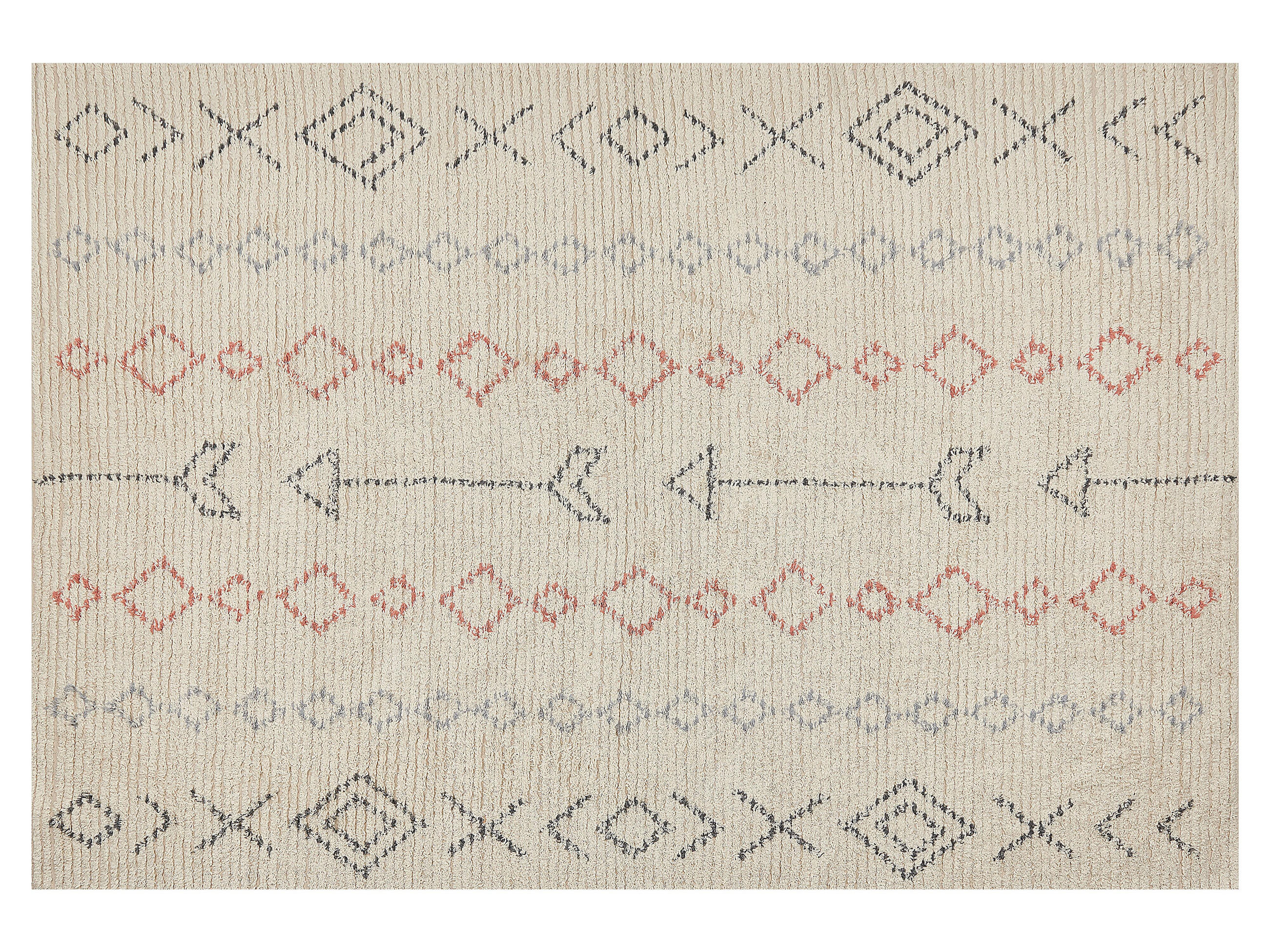 KURZFLOR-TEPPICH Dispur 200/140 cm - Beige, Textil (140/200cm) - Beliani