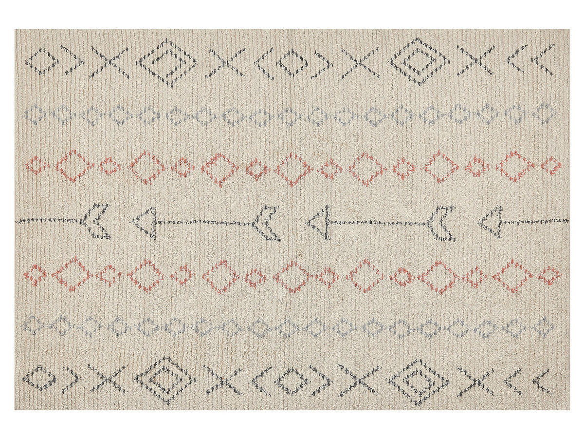 KURZFLOR-TEPPICH Dispur 200/140 cm - Beige, Textil (140/200cm) - Beliani