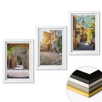 WANDBILDER 3er-Set - 20x30 cm Weißer Rahmen - Charmante Steinstraßen - Weiß, Kunststoff (20/30cm) - ArtPrintCave