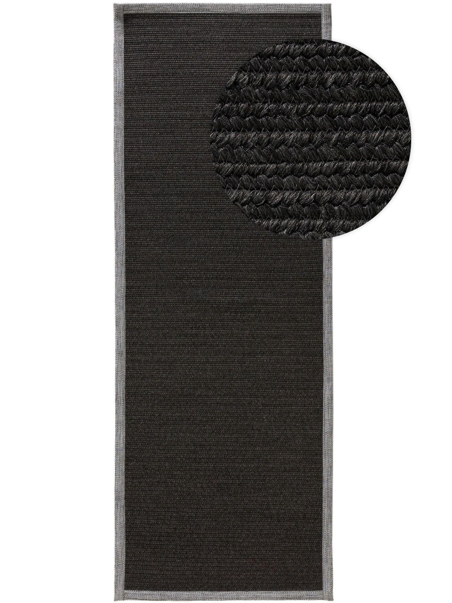 OUTDOORLÄUFER Nandi Schwarz 70x200 cm - Schwarz, Kunststoff/Textil (70/1cm) - KUNSTLOFT