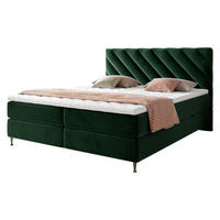 BOXBETT Enzo - Schwarz/Grün, Holz/Textil (160/200cm) - MIRJAN24