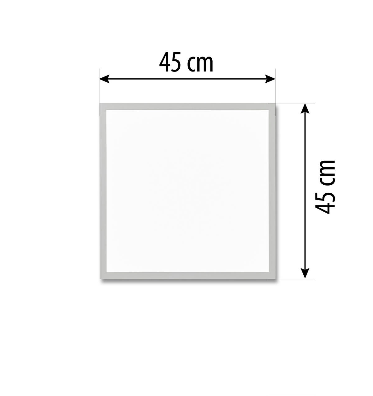 LED-DECKENLEUCHTE - dimmbar mit RGB-Hintergrundbeleuchtung und Fernbedienung für stimmungsvolle Beleuchtung, 45x45 cm - Weiß, Kunststoff (51/51/10cm) - Northpoint
