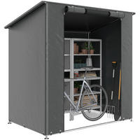 ZELTGARAGE 1,9x1,2 m DE-08135 mit aufrollbarer Reißverschlusstür Dunkelgrau - Dunkelgrau, Metall (120/204/187cm) - ComfortXL